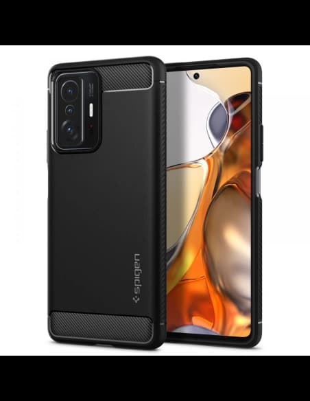 Spigen Xiaomi Tasche Rugged Armor 11T/Pro Mattschwarz
