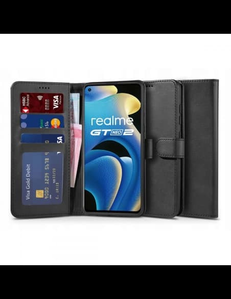Tech-Protect Tasche Wallet Realme GT Neo 2 Schwarz