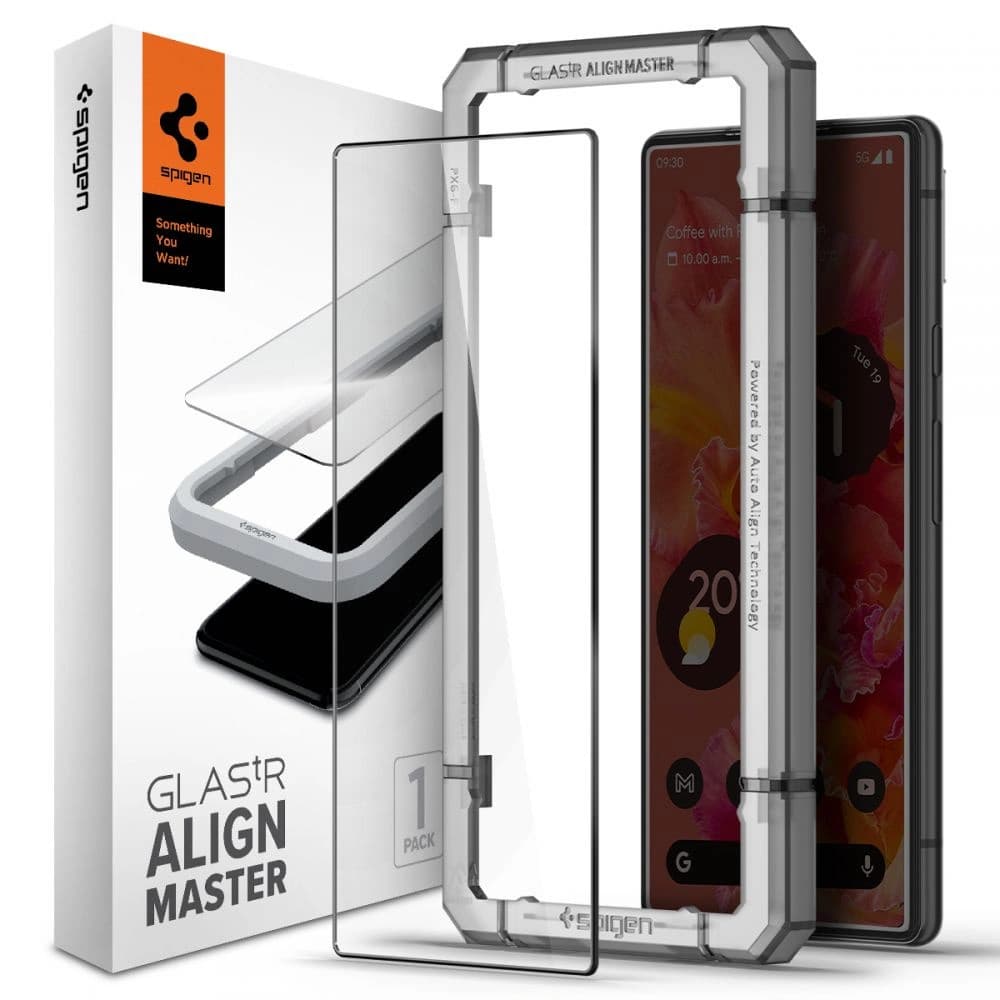 Spigen GLAS.tR Slim AlignMaster Google Pixel 6 Black - 1
