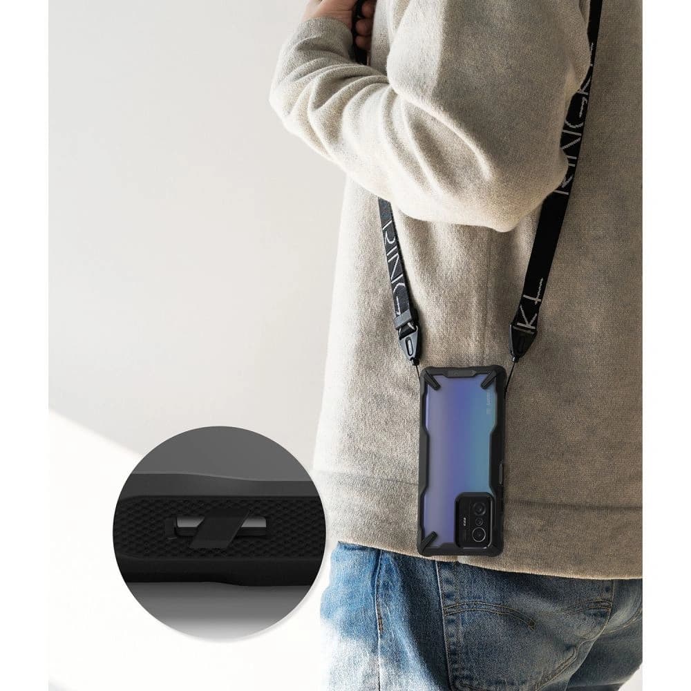 Etui Ringke Fusion-X Xiaomi 11T/Pro Fekete - 7