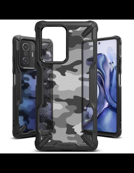 Ringke Xiaomi Tasche Fusion-X Design 11T/Pro Camo (Moro) Schwarz