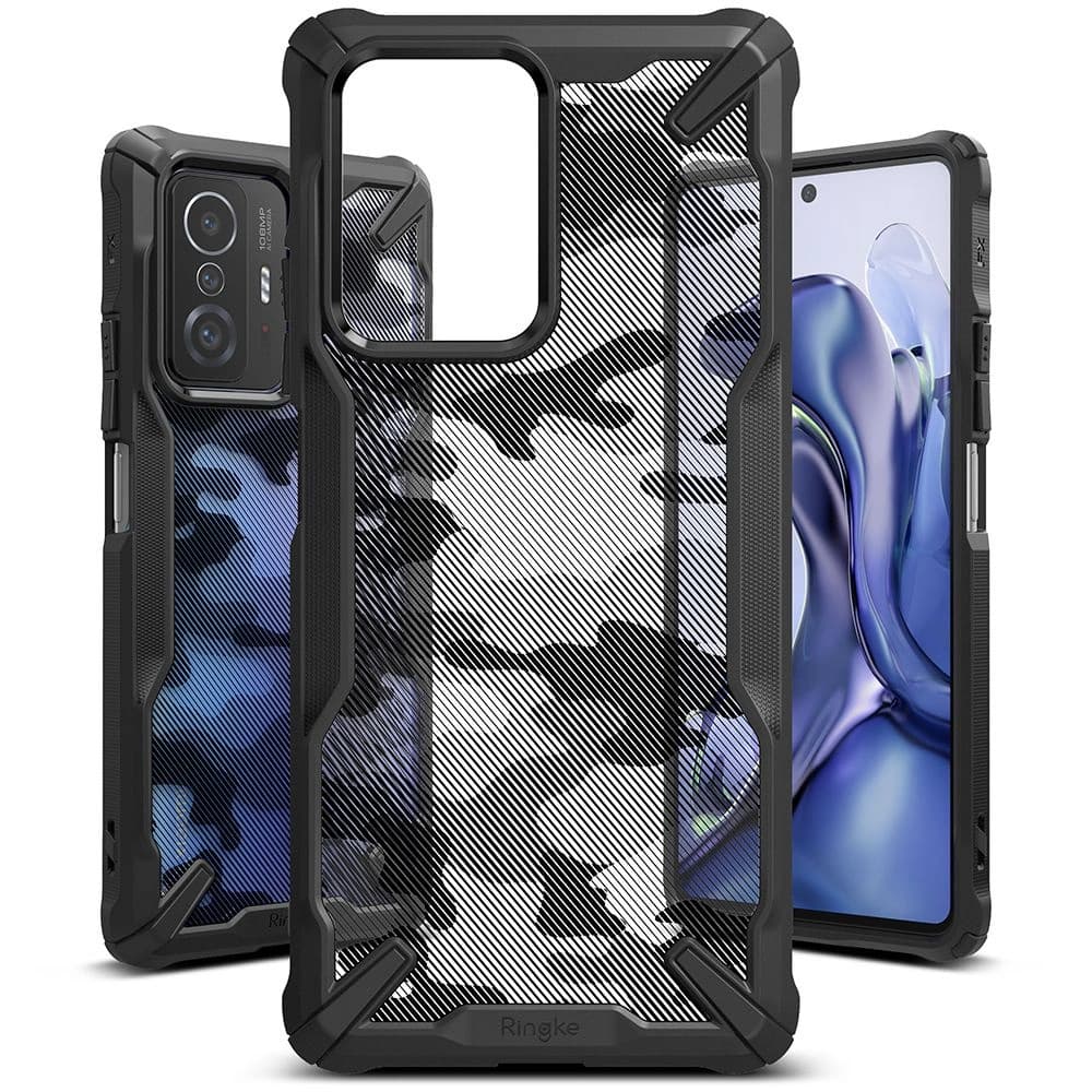 Ringke Xiaomi Tasche Fusion-X Design 11T/Pro Camo (Moro) Schwarz - 1