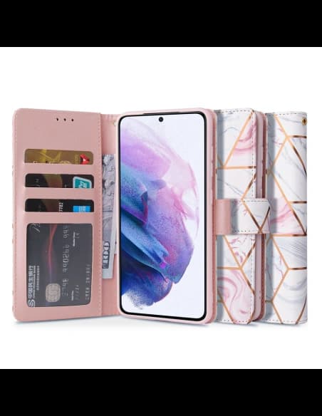 Tech-Protect Wallet Samsung Galaxy S21 FE Marble
