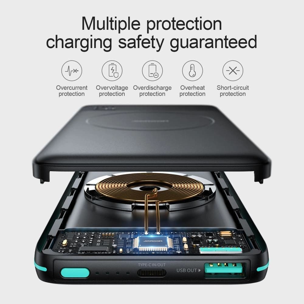 Joyroom JR-W040 Magnetic MagSafe Power Bank 10000mah Black - 4