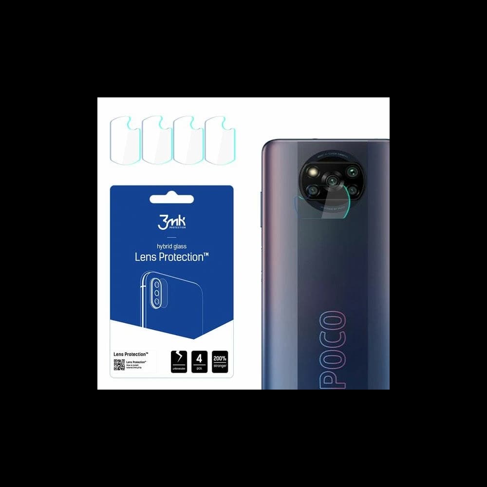 Hibrid üveg a fényképezőgép objektívhez 3MK Lens Protection POCO X3 Pro [4 PACK] - 1