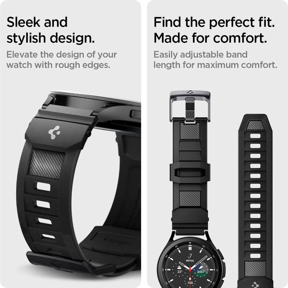 Spigen Rugged Band Samsung Galaxy Watch 4/Watch Active 2/Huawei Watch GT 2 42mm Matt Schwarz - 10