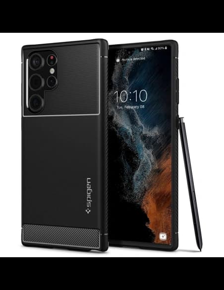 Etui Spigen Rugged Armor Samsung Galaxy S22 Ultra Matt Fekete