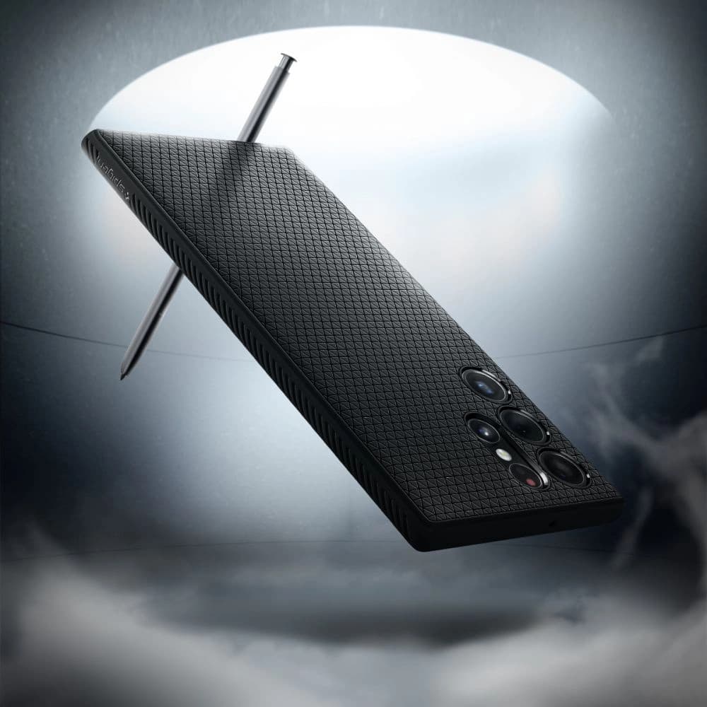 Case Spigen Liquid Air Samsung Galaxy S22 Ultra Matte Schwarz - 7