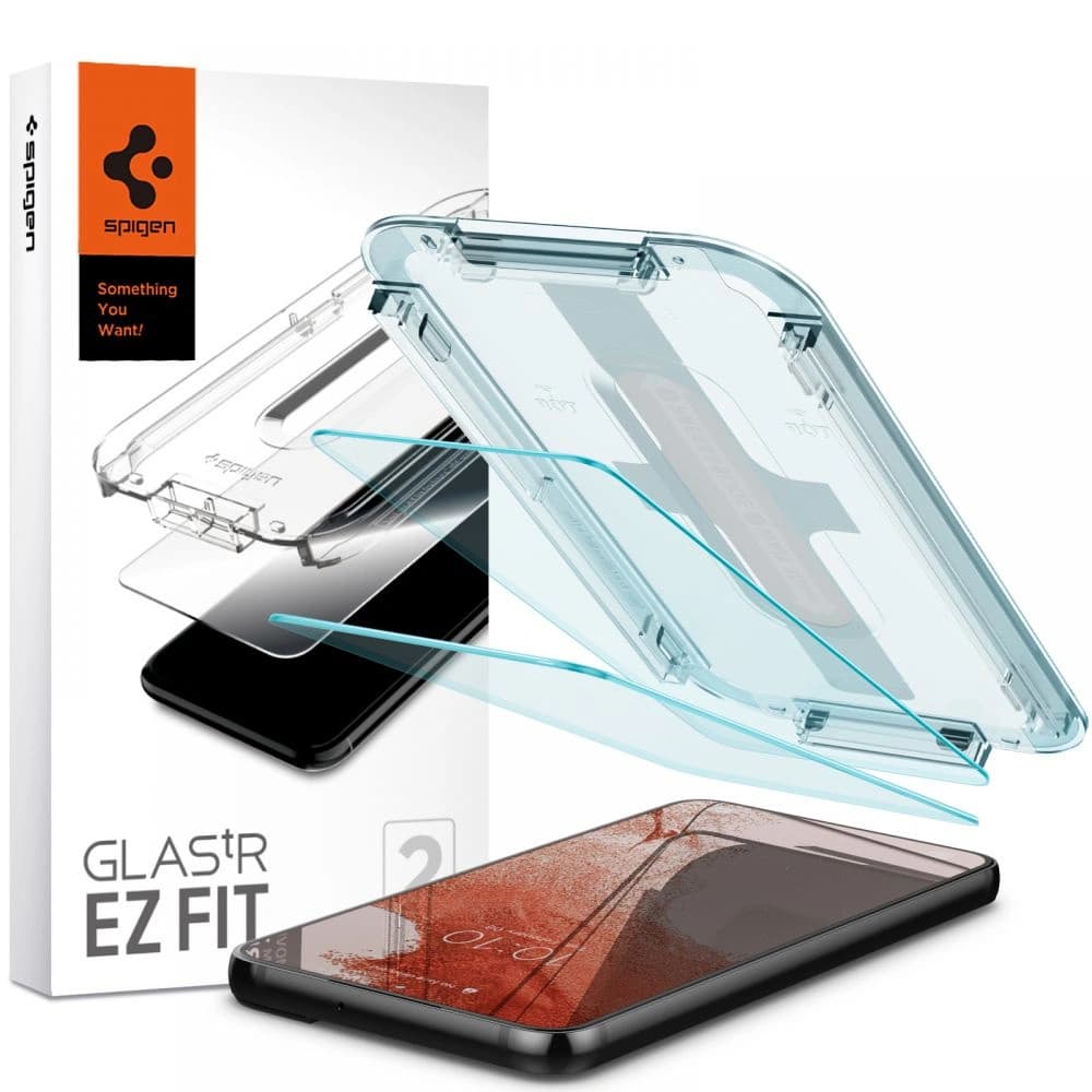 Gehärtetes Glas Spigen GLAS.tR ez Fit Samsung Galaxy S22 [2 PACK] - 1