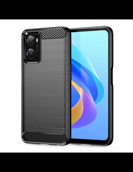 Case Tech-Protect TPUCarbon Realme 9i Schwarz