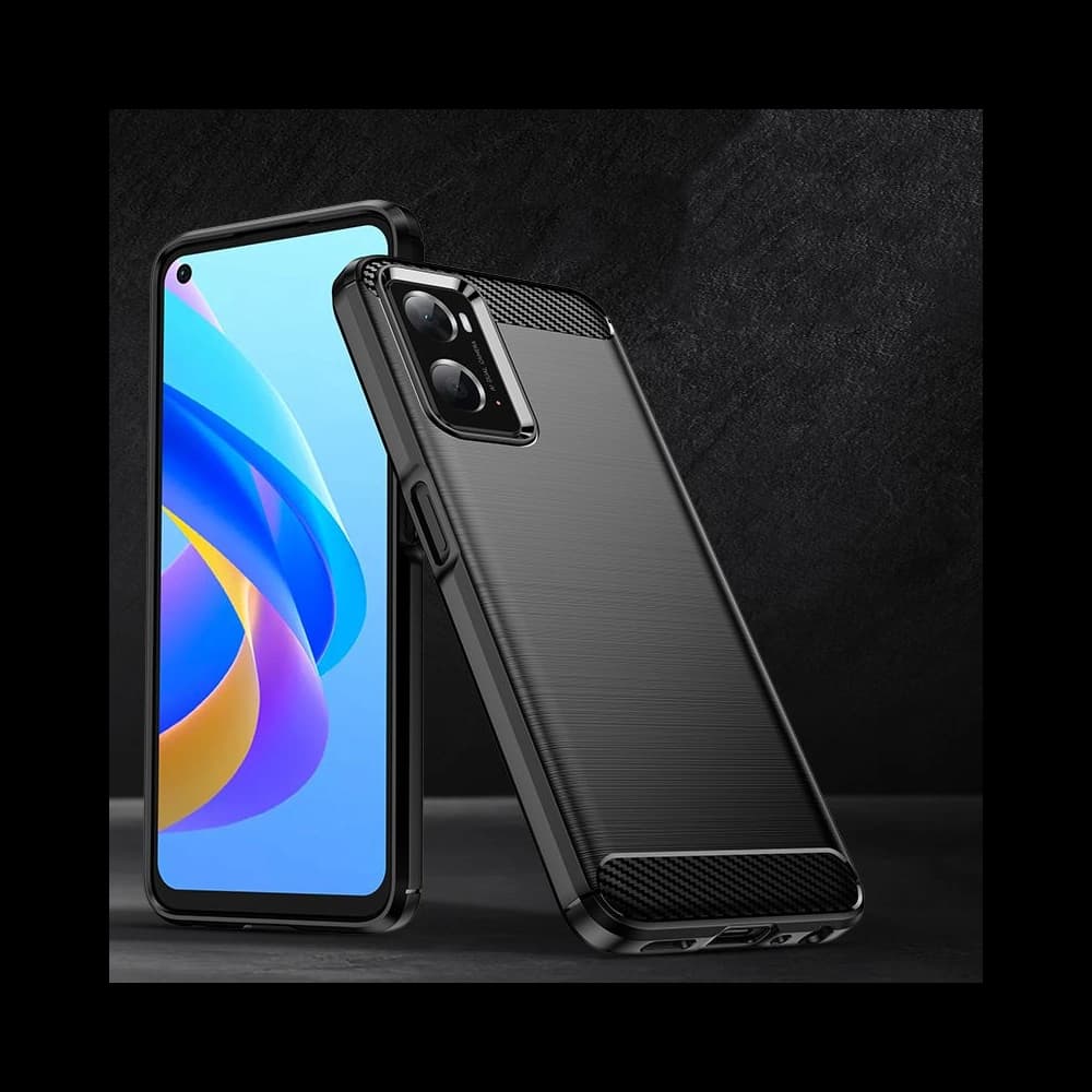 Case Tech-Protect TPUCarbon Realme 9i Schwarz - 5