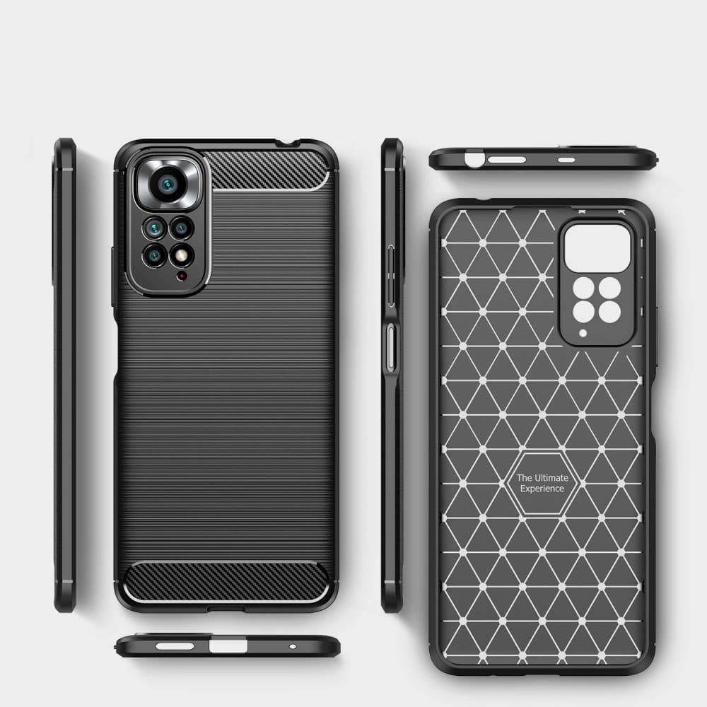 Case Tech-Protect TPUCarbon Redmi Note 11 Pro LTE/5G Schwarz - 5