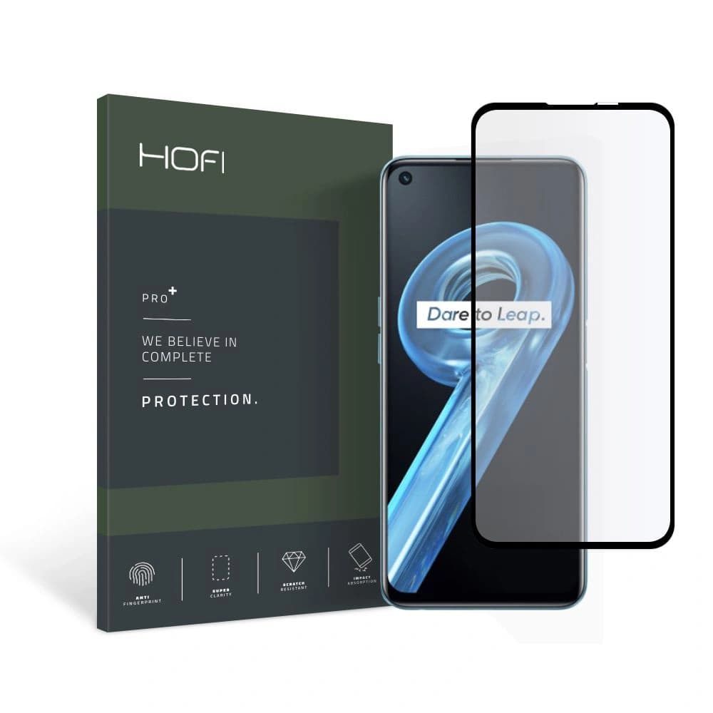 Gehärtetes Glas Hofi Glass Pro+ Realme 9i Schwarz - 1
