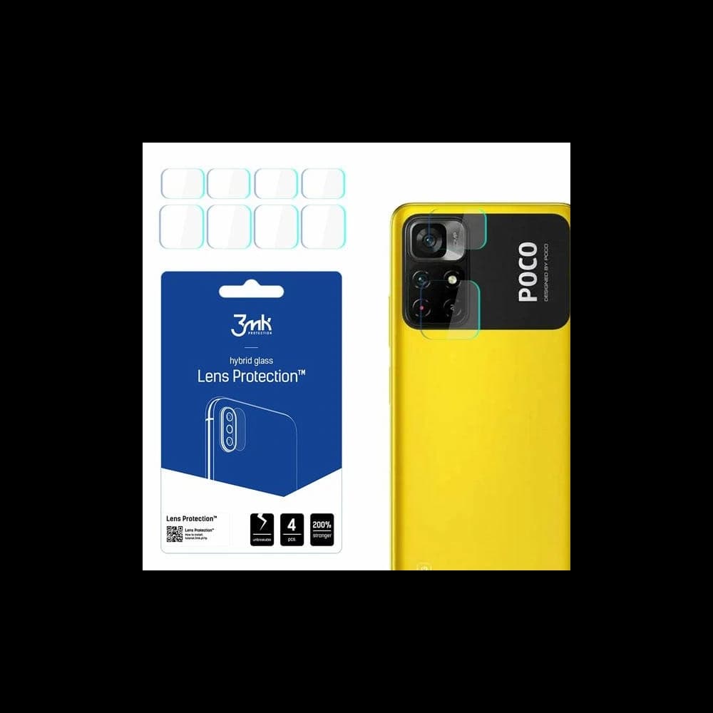 Hybidní sklo na objektiv fotoaparátu 3MK Lens Protection POCO M4 Pro [4 PACK] - 1
