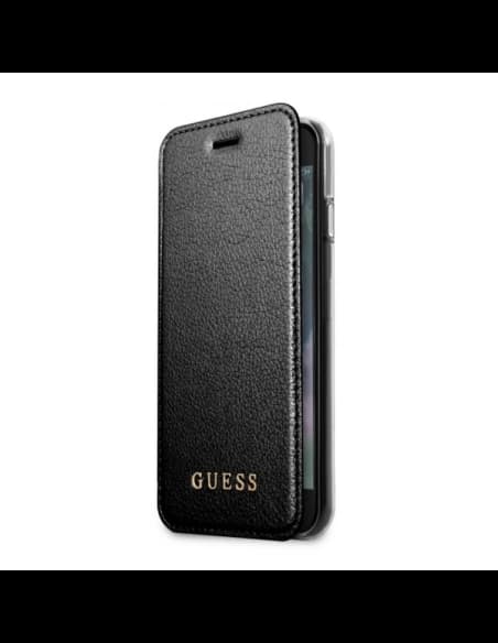 Etui Guess GUFLBKP7LIGLTBK Apple iPhone 8/7 Plus černé/kniha Iridescent