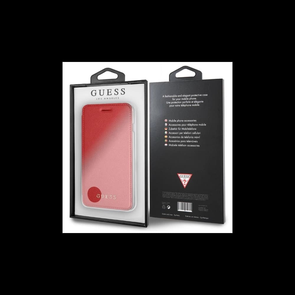 Etui Guess GUFLBKP7LIGLTRE Apple iPhone 8/7 Plus červená/book Iridescent - 7