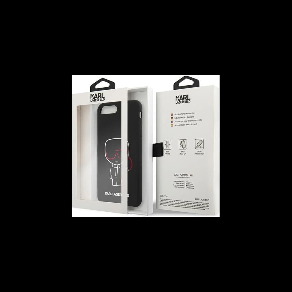 Etui Karl Lagerfeld KLHCI8LSLKCBK Apple iPhone 8/7 Plus hardcase černý/black Silicone Karl Iconic - 8