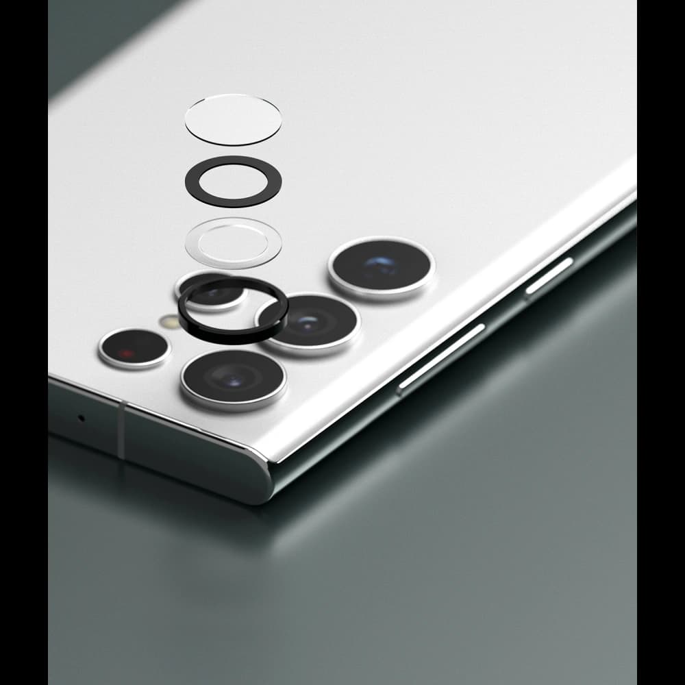 Edzett üveg Ringke fényképezőgép lencse keret üveg Samsung Galaxy S22 Ultra Fekete - 4