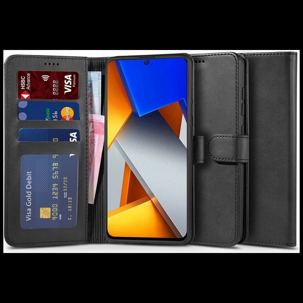 Etui Tech-Protect Wallet POCO M4 Pro LTE Negru