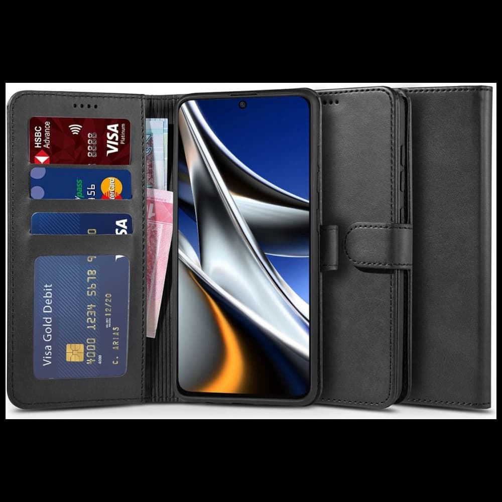 Case Tech-Protect Wallet POCO X4 Pro 5G Schwarz