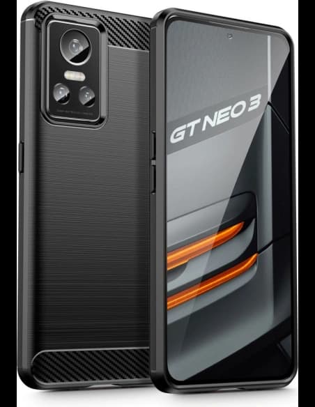 Case Tech-Protect TPUCarbon Realme GT Neo 3 Schwarz