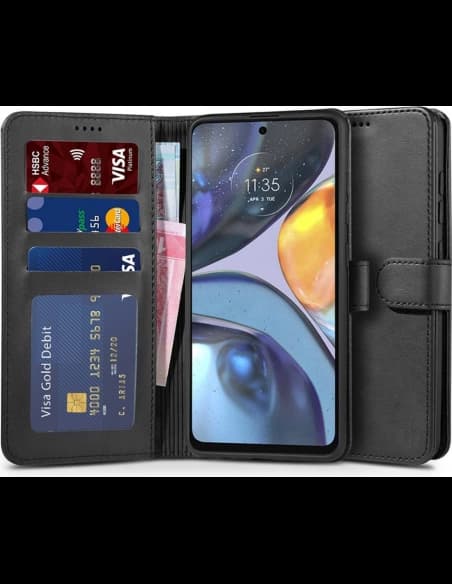 Etui Tech-Protect Wallet Motorola Moto G22 Negru