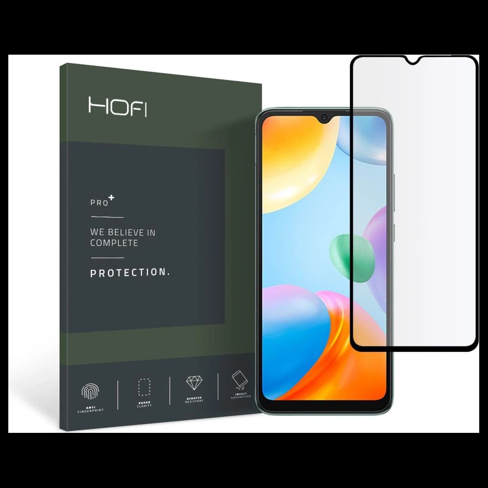 Edzett üveg Hofi Glass Pro+ Redmi 10c Fekete