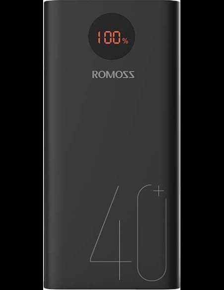 Powerbank Romoss PEA40 40000mAh QC 3.0 2xUSB-A, USB-C, microUSB (fekete)
