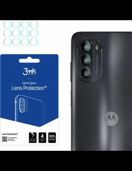 Hybriertes Glas für die Kameraobjektiv 3MK Lens Protection Motorola Moto G52 [4 PACK]