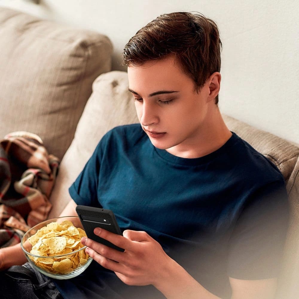 Case Spigen Liquid Air Google Pixel 6a Matt Schwarz - 10