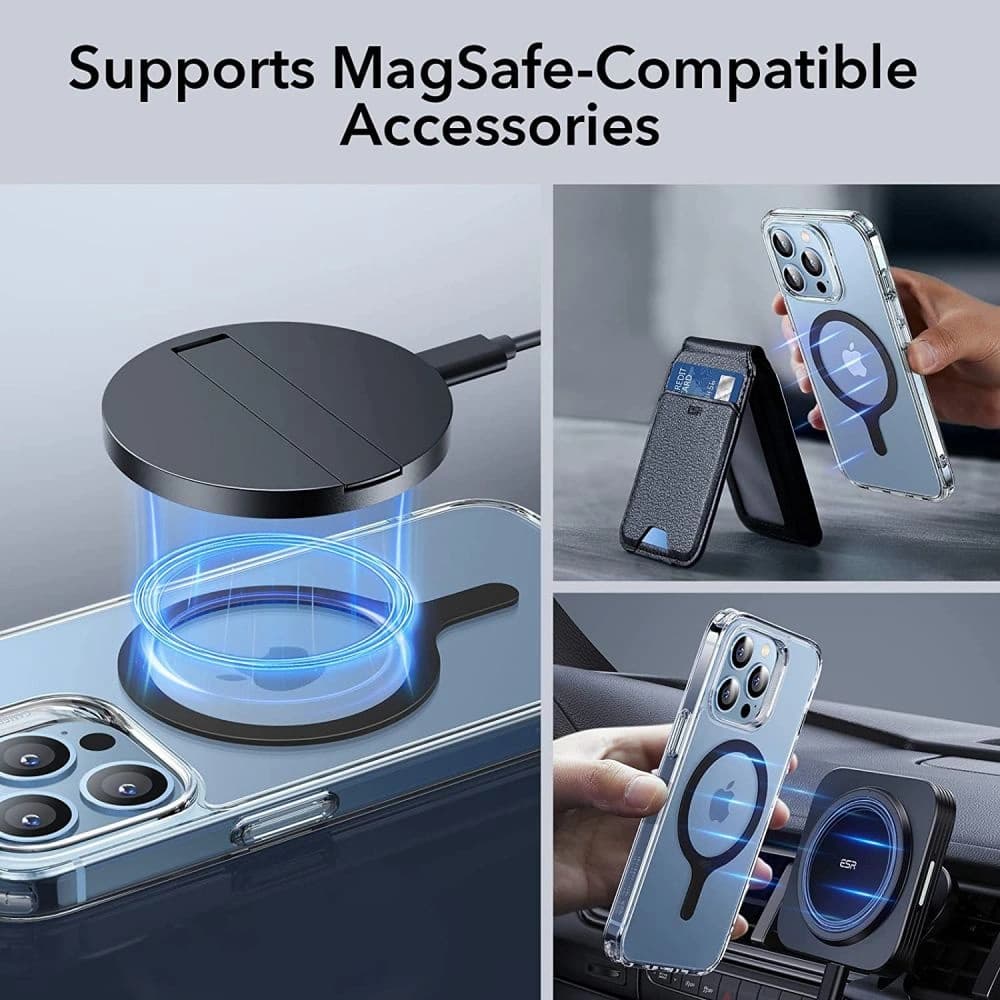 Mágneses gyűrűk ESR Halolock MagSafe Universal Magnetic Ring Black [2 PACK] - 7