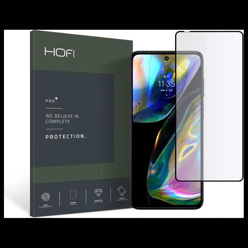 Gehärtetes Glas Hofi Glass Pro+ Motorola Moto G52/G82 5G Schwarz