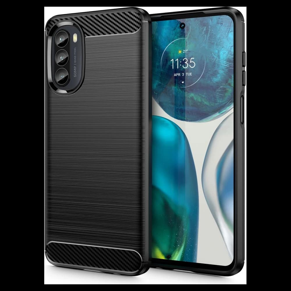 Case Tech-Protect TPUCarbon Motorola Moto G52/G82 5G Schwarz