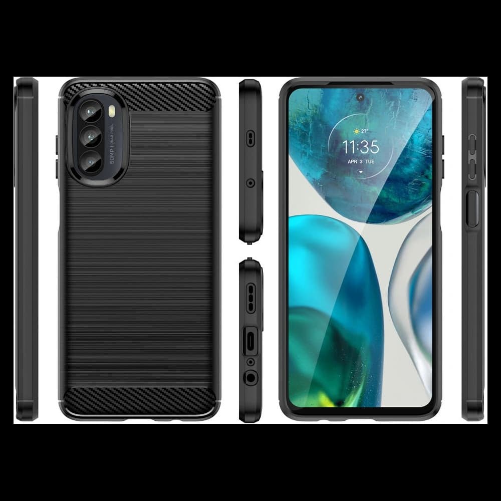 Case Tech-Protect TPUCarbon Motorola Moto G52/G82 5G Schwarz - 2