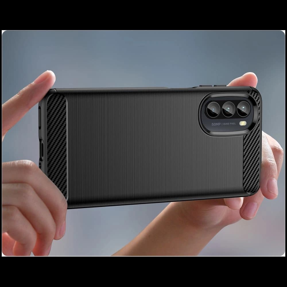 Case Tech-Protect TPUCarbon Motorola Moto G52/G82 5G Schwarz - 5
