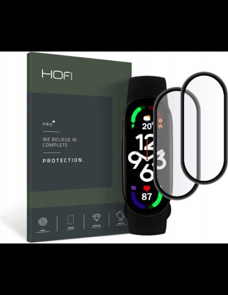 Hybidní sklo Hofi Hybrid Pro+ Xiaomi Mi Band 7 Black [2 PACK]