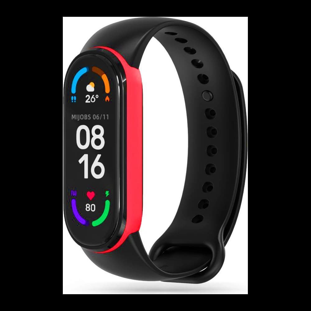 Pasek Tech-Protect Iconband Xiaomi Mi Band 5/6/6 NFC/7 Fekete Piros