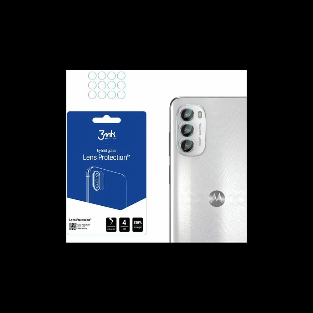 Hârtie hibridă pentru obiectivul aparatului 3MK Protecție pentru lentile Motorola Moto G82 5G [4 PACK] - 1