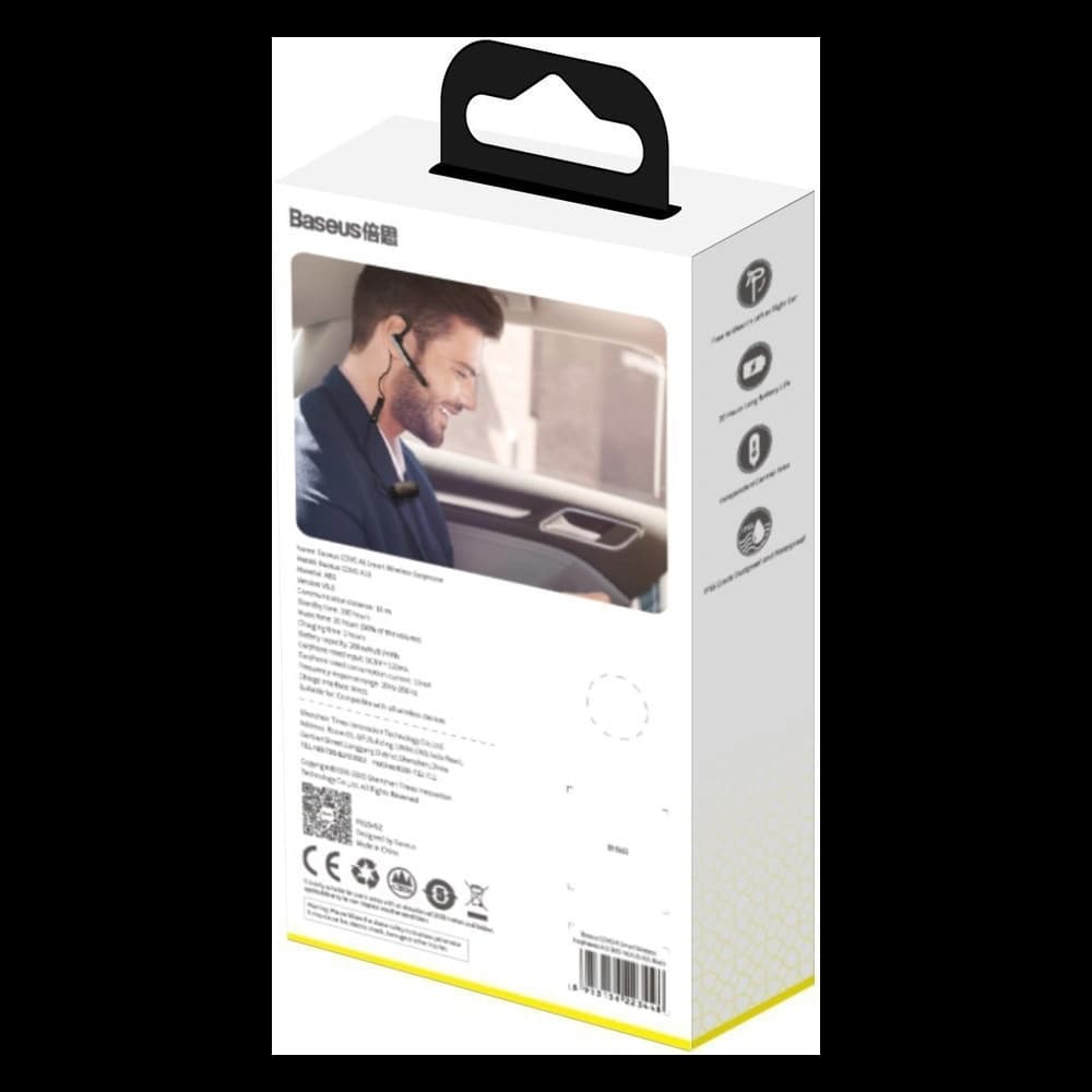 Fülhallgató Baseus Covo Bluetooth 5.0 hangvezérléssel fekete - 6