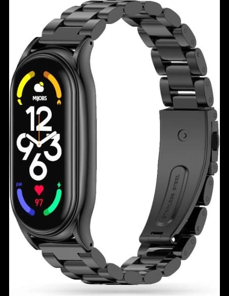 Pásek Tech-Protect Nerezový Xiaomi Mi Band 7 Černý