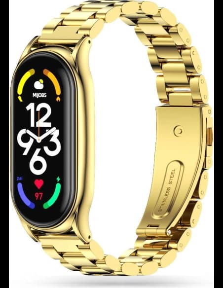 Pásek Tech-Protect Nerezový Xiaomi Mi Band 7 Zlatý