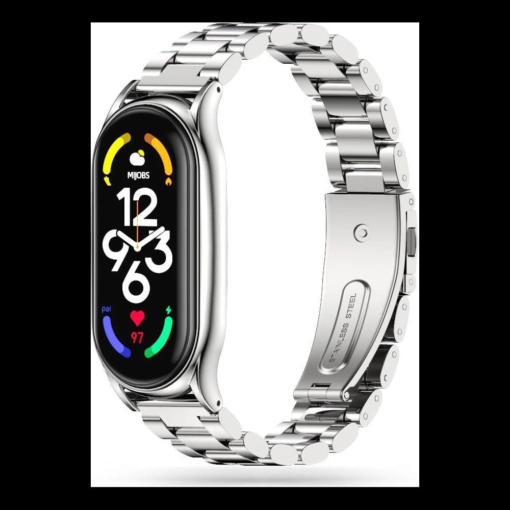 Pásek Tech-Protect nerezový Xiaomi Mi Band 7 stříbrný
