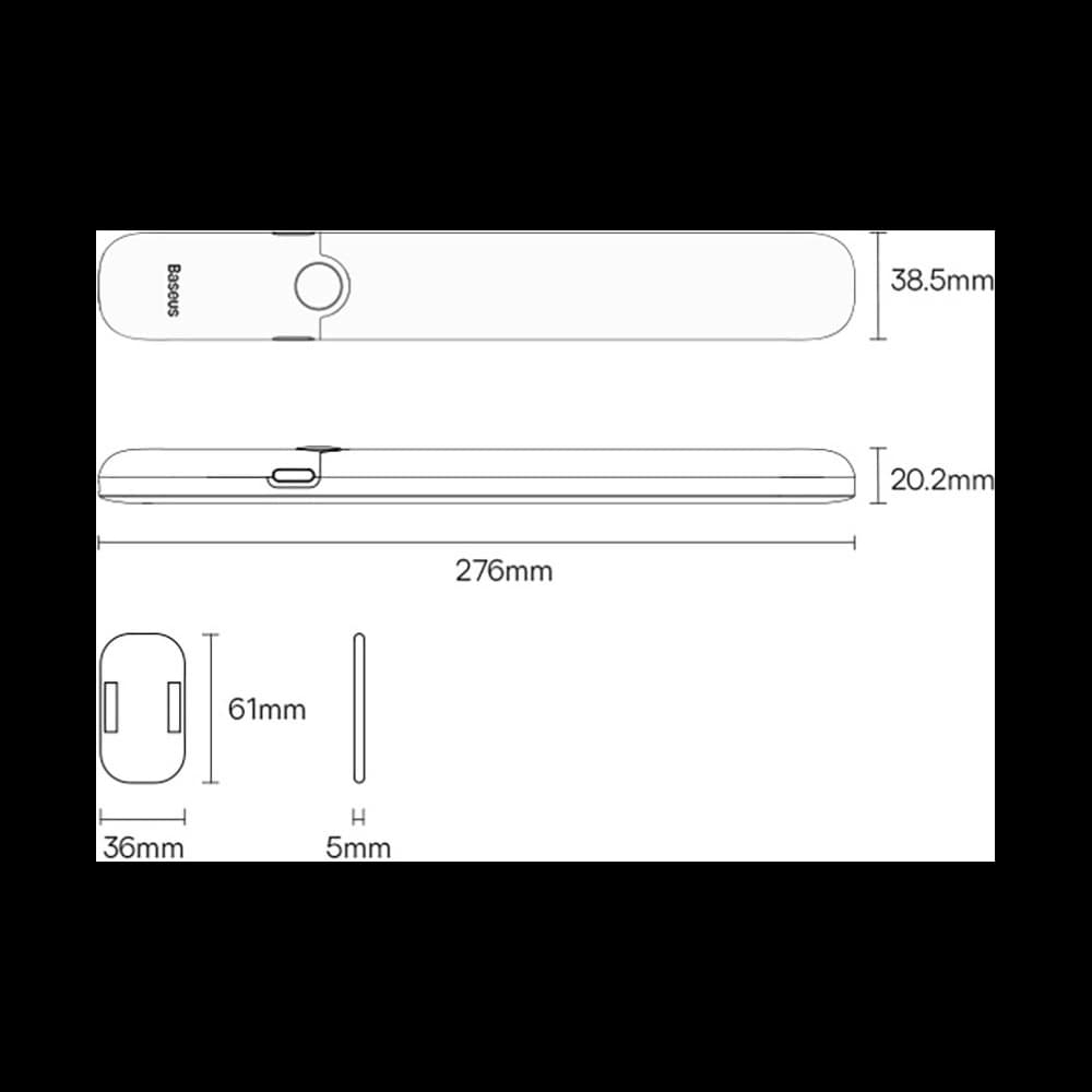 Széf lámpa Baseus Sunshine Series PIR mozgásérzékelővel 1200mAh fehér - 23