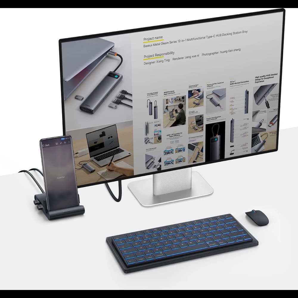 Stacja dokująca Baseus Mate USB-C HUB czarny - 9