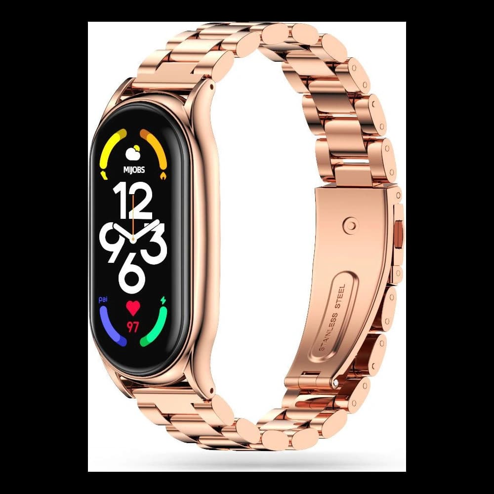 Bransoleta Tech-Protect Rozsdamentes Xiaomi Mi Band 7 Rózsa Arany - 1