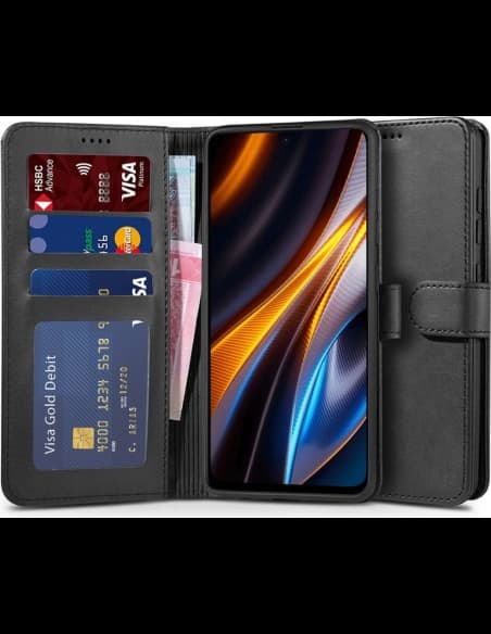 Etui Tech-Protect Wallet POCO X4 GT černé