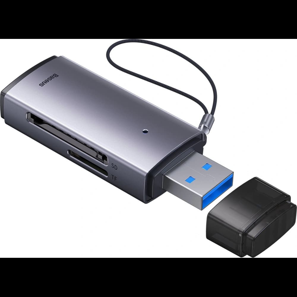 Cititor de carduri SD/TF Baseus Lite Series USB gri - 1