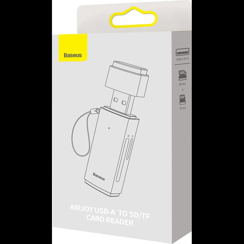 Cititor de carduri SD/TF Baseus Lite Series USB gri - 8