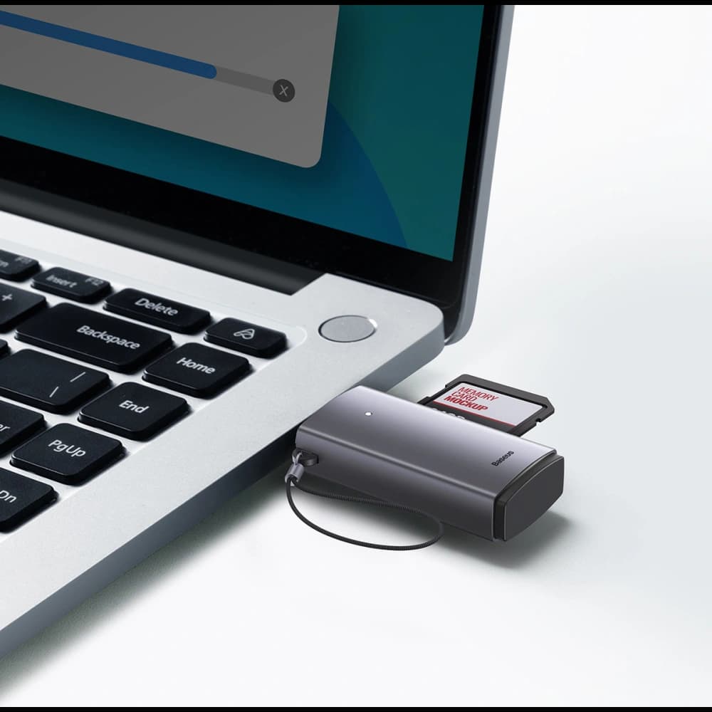 Cititor de carduri SD/TF Baseus Lite Series USB gri - 11