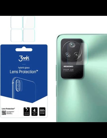 Hybrides Glas für das Kameraobjektiv 3MK Lens Protection POCO F4 5G [4 PACK]